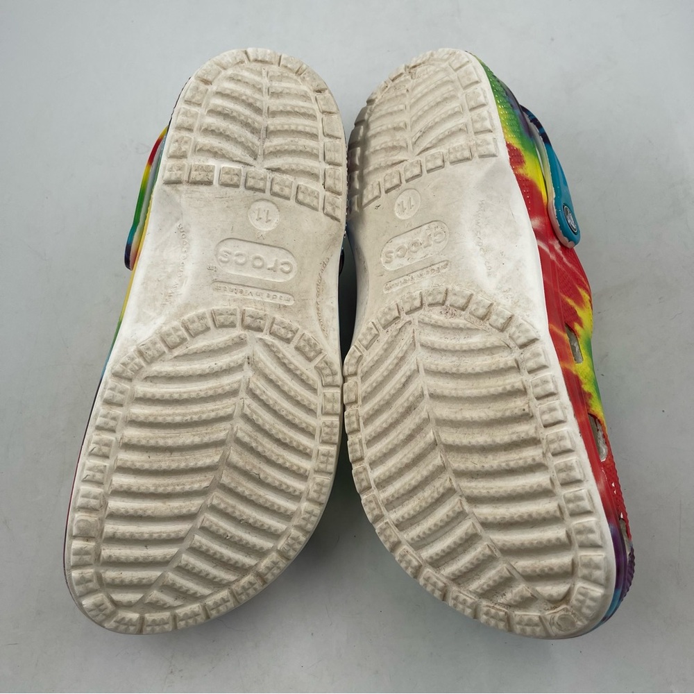Crocs Men’s Classic Tie Dye Classic Slip-On Clog Mule Shoe - Size 11 Men’s - Picture 8 of 11